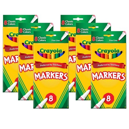 Crayola Original Formula Markers, Fine Tip, Classic Colors, PK48 BIN7709